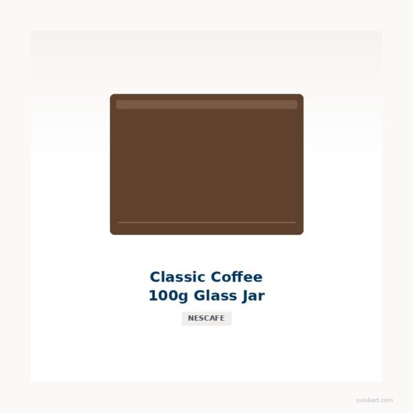 Classic Coffee 100g Glass Jar - Smooth Roast