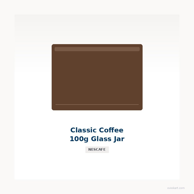 Classic Coffee 100g Glass Jar - Smooth Roast