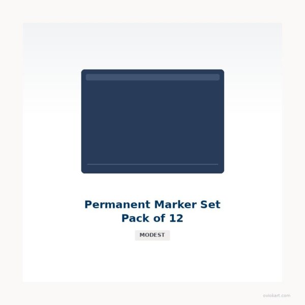 MS 821 Chisel Tip Permanent Marker - Blue (Pack of 12)