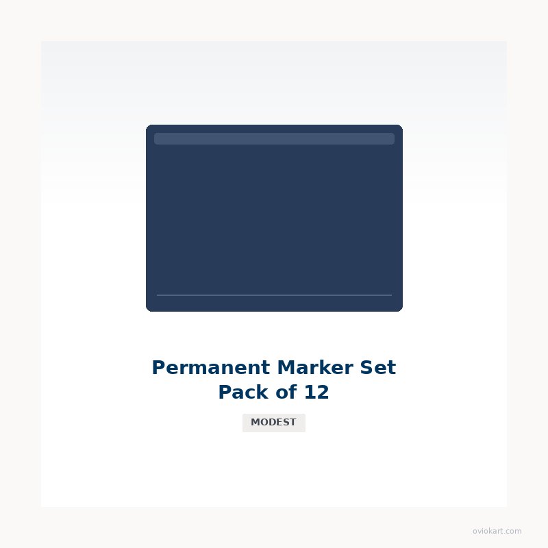 MS 821 Chisel Tip Permanent Marker - Blue (Pack of 12)