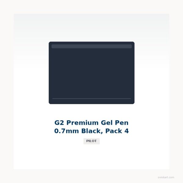 G2 Premium Rolling Ball Gel Pen - 0.7mm Black (Pack of 4)