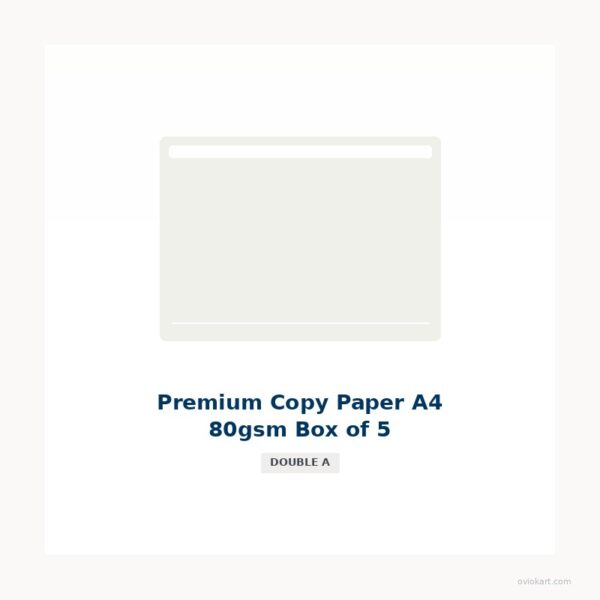 Premium White Copy Paper A4 80gsm - Box of 5 Reams