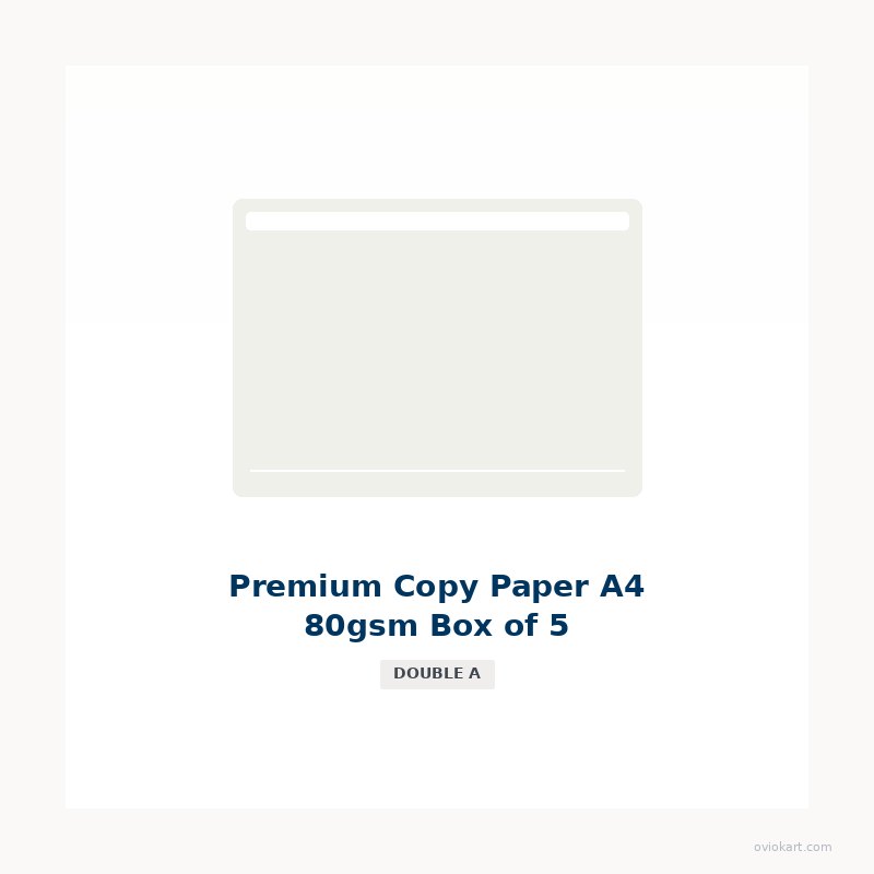 Premium White Copy Paper A4 80gsm - Box of 5 Reams