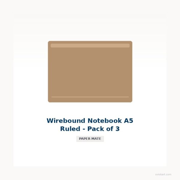 Executive Wirebound Notebook A5 Ruled - 3 Pack