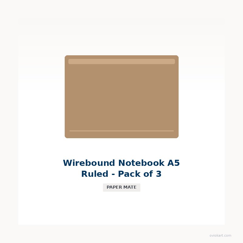 Executive Wirebound Notebook A5 Ruled - 3 Pack
