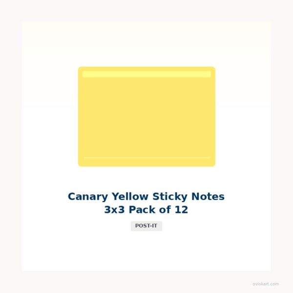 Original Canary Yellow Sticky Notes 3x3 (Pack of 12)